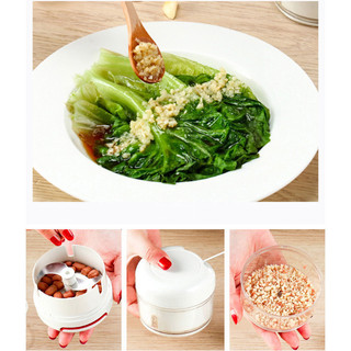 Máy Xay Thực Phẩm ( Tỏi, Hành, Ớt, Thịt)/ Dụng Cụ Xay Tỏi Ớt Dây Rút Tiện Lợi