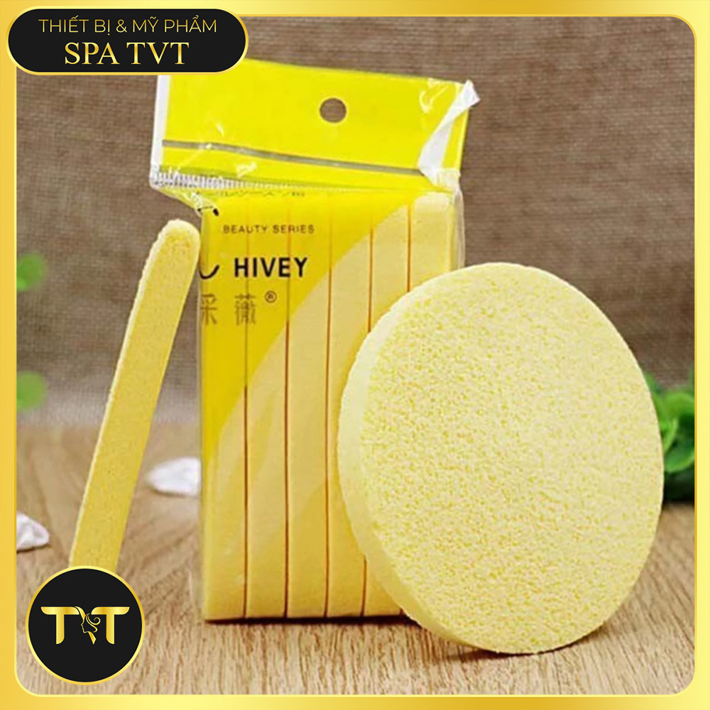 Một Cây Mút Nở Chivey 240 Miếng – Rửa Mặt, Vệ Sinh Da, Lau Mặt Spa, Mềm Mại, Thấm Hút Tốt