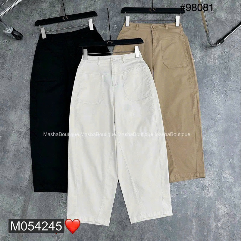 QUẦN KAKI DÁNG BAGGY (chất kaki giãn mềm tay loại 1) cạp khoá lưng cao túi zip hot trend