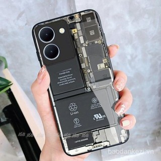 Ốp lưng Vivo Y36 Y27 Y28S 5G, ốp lưng Vivo Y27S Y28, bảng mạch PCBA, ốp điện thoại chống sốc hình Mario hoạt hình với bảo vệ camera, vỏ điện thoại cho nam giới
