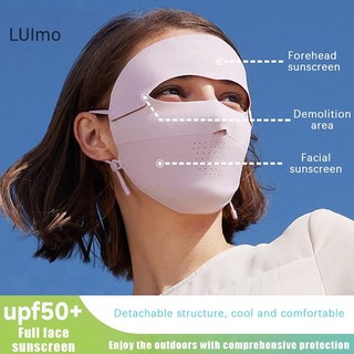 Luimo Traceless Mask Nữ Có Thể Tháo Rời Facekini Ice Silk Chống Tia UV Thoáng Khí Mùa Hè SBS Full Face Mỏng