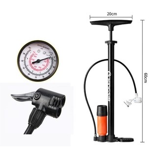 Bơm xe đạp, xe máy có đồng hồ (mẫu dài). thiết kế rất tiện lợi và dễ dàng sử dụng