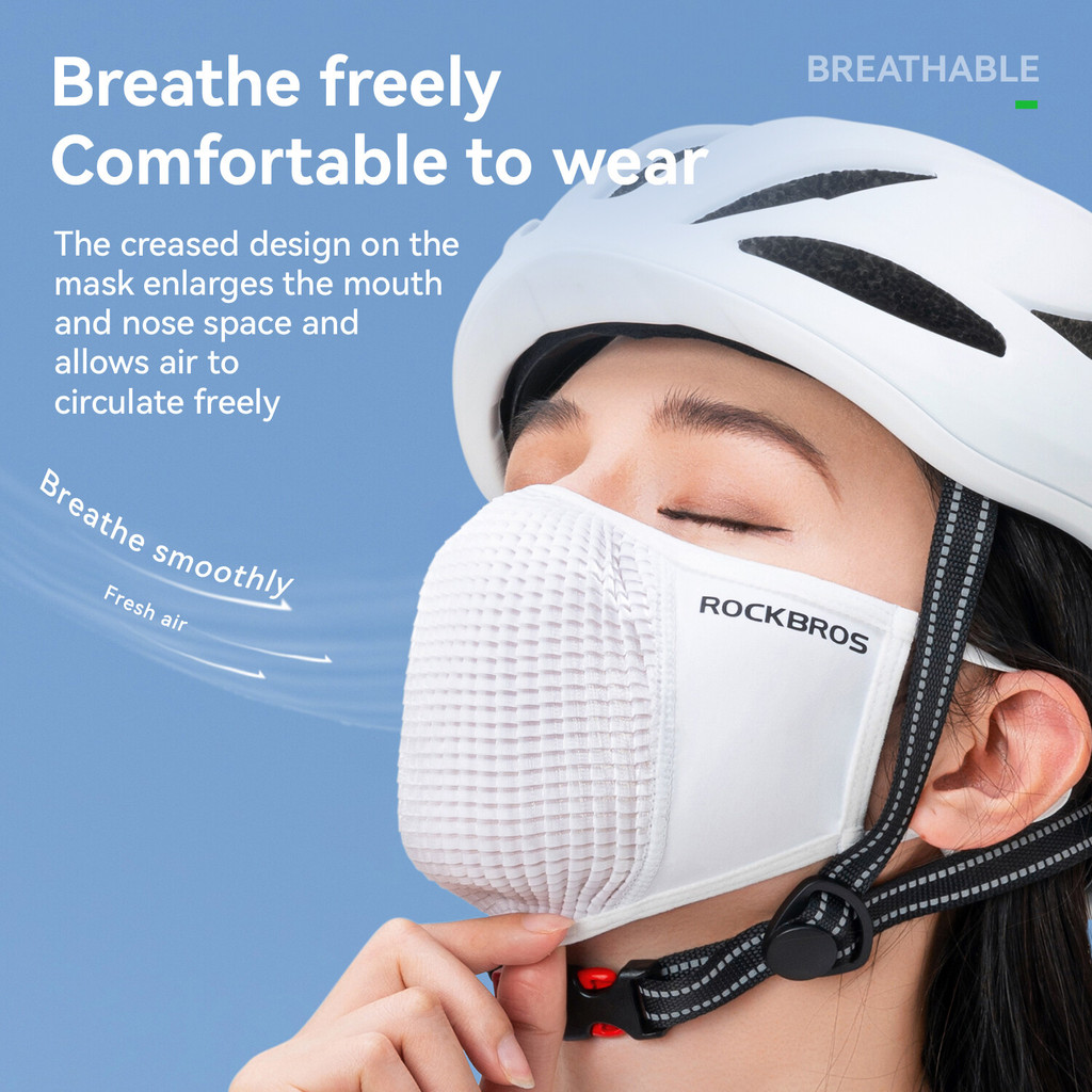 ROCKBROS Ice Silk Mask Handing Ear UV Protection Mask Mặt nạ đi xe đạp thoáng khí Unisex Ngoài trời