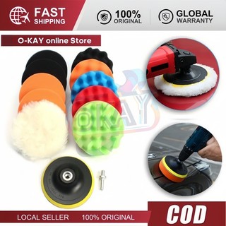 Bộ 3/5 Inch 8/11/12 Miếng Đánh Bóng Ô Tô – Đĩa Len Tự Dính, Lót Xốp Dùng Cho Máy Khoan & Máy Đánh Bóng
