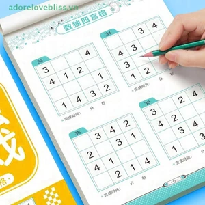 THÊM 1 / 4 Cái Logic Tư Duy Thang Huấn Luyện Xếp Hình Sudoku Sách Dành Cho Người Mới Bắt Đầu Trẻ Em Học Sinh Tiểu Học Bốn Sáu Chín Lưới Trò Chơi BSS