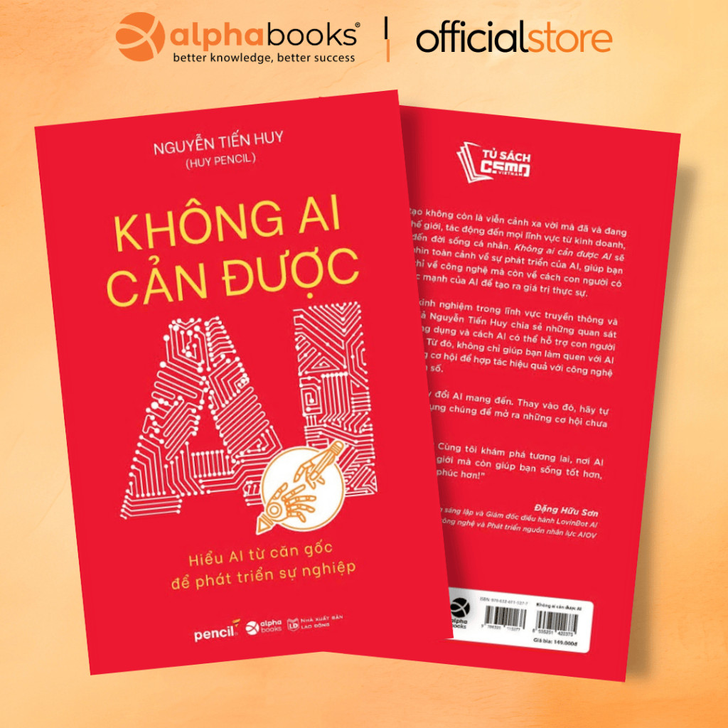 Sách - Lẻ 5 Cuốn: Life 3.0+Không Ai Cản Được AI+Ứng Dụng AI Trong Giáo Dục+Thiết Kế Hình Ảnh+Tự Động Hóa Trong MKT (AB)