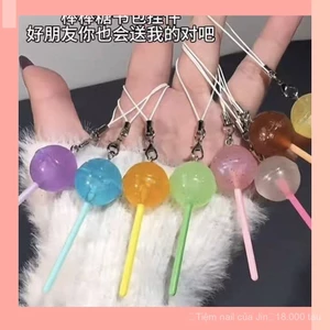 Dây khóa Lollipop mô phỏng trẻ em, Móc khóa Dopamine màu tương phản, Chuỗi sách Cuckoo sáng tạo