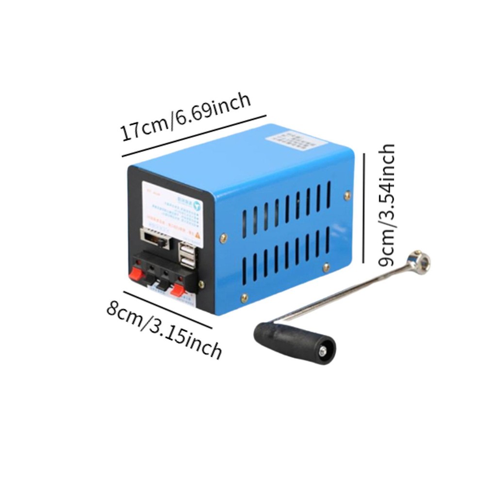 Di Động Tay Quay Sạc USB Biến Tần Hướng Dẫn Sử Dụng Ngoài Trời Quay Cho Du Lịch Cắm Trại Đi Bộ Đường Dài