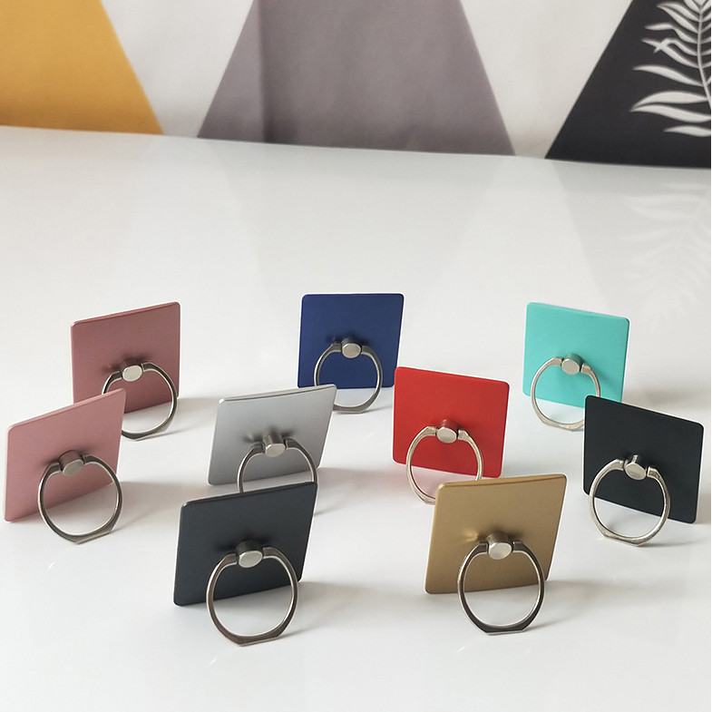 ST2 1 Chiếc Thời Trang Điện Thoại Di Động Nhẫn Giá Đỡ Vuông Đỏ Vàng Bạc Quà Tặng Cho Bạn Gái Nhẫn Điện Thoại Khóa