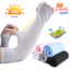 Tay áo chống tia cực tím cho nữ | Vỏ bọc tay thể thao làm mát chống trượt, Phòng tập thể dục Chạy xe đạp Lái xe, Nylon thoáng khí 32cm với vải lụa băng