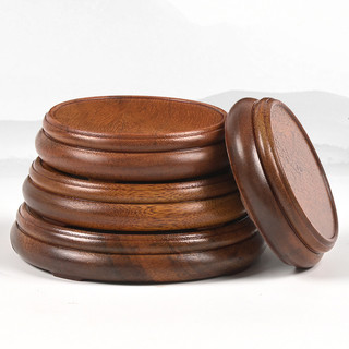 Giá đỡ trang trí tròn bằng gỗ nguyên khối, bình hoa, đế ấm trà bằng đất sét tím, gỗ mun đen, gỗ hồng sắc, lưới dứa, đế trơn, giá đỡ chai sứ Q6IT