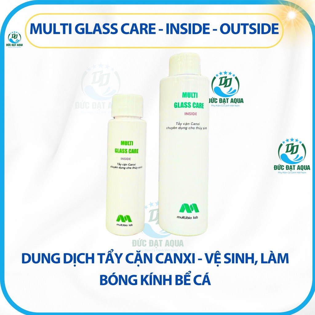 Tẩy Cặn Canxi Multi Glasscare INSIDE chai 60ml & 150ml OUTSIDE Làm Bóng Kính Bể Cá 150ML 7
