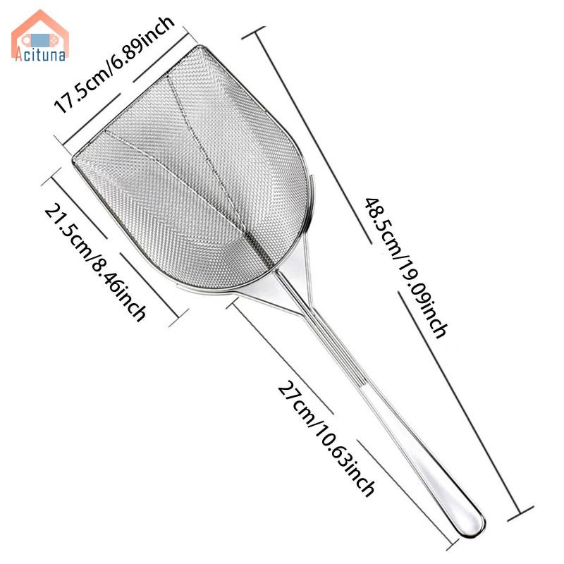 Skimmer Vuông Làm Bằng Chất Liệu Lưới, Dụng Cụ Nấu Ăn, Thìa Chiên, Chảo Chiên, Lọc Dầu Nấu Ăn, Skimmer Dầu Cho Nồi Chiên Sâu Để Lọc Thịt
