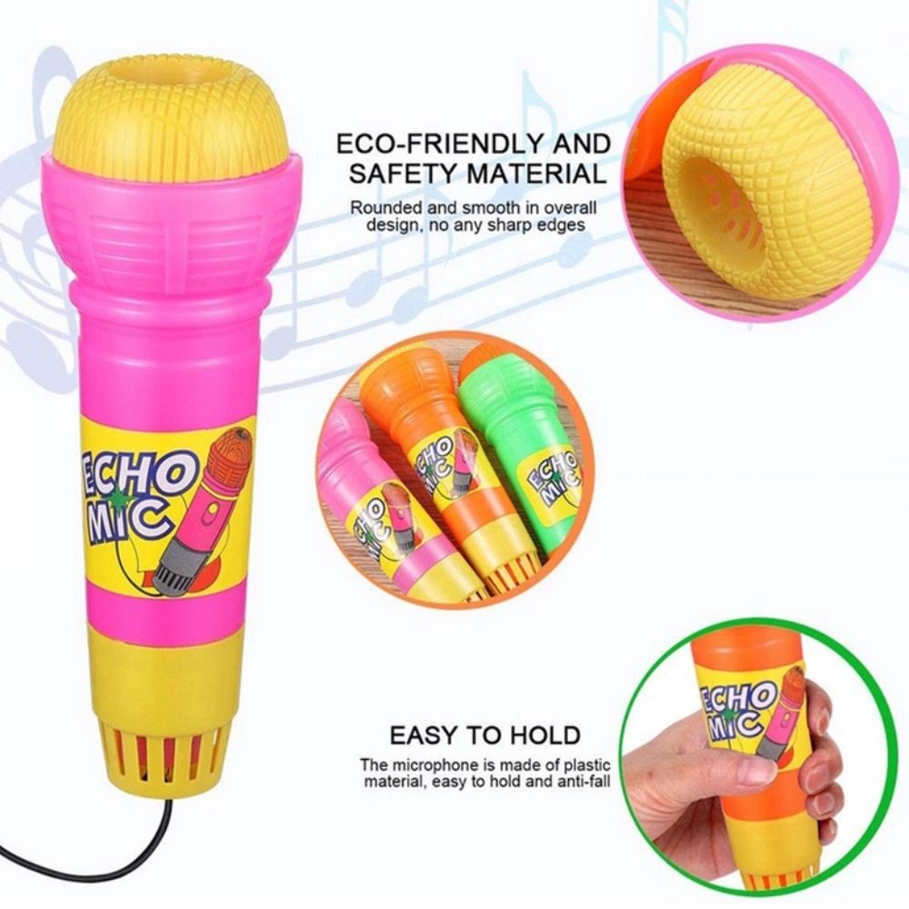 MARGREDY Đồ chơi micro Echo cho trẻ em, Echo vật lý Không cần pin Micro mô phỏng, Đồ chơi micro trẻ em khai sáng ngộ nghĩnh di động sáng tạo Quà tặng tiệc trẻ em
