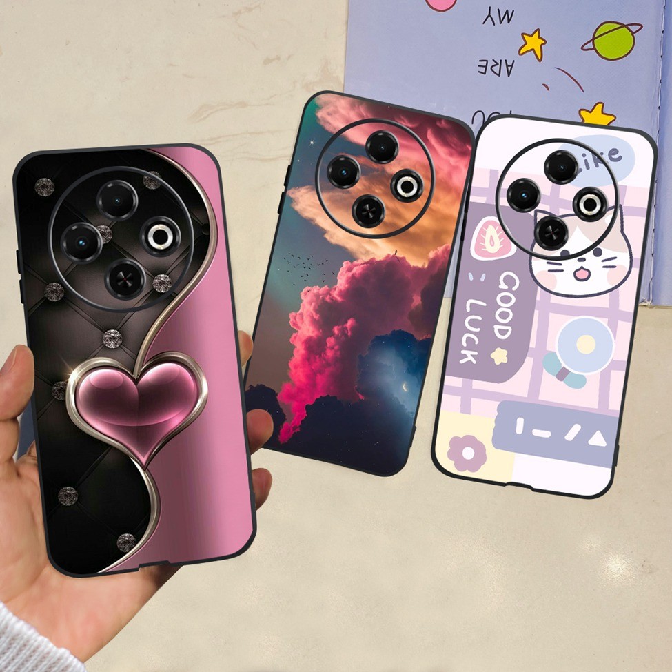 Vỏ Tecno Spark 30C k15 k15n Sang Trọng Dễ Thương Ngộ nghĩnh Mát Silicon Thẩm Mỹ Vỏ Điện Thoại Spark 30C Tecno kl5 kl5n Ốp Lưng