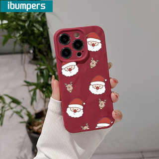 ibumpers Ốp Lưng iPhone Cute Giáng Sinh Ông Già Màu Đỏ Ốp Điện Thoại Dày Dặn Silicon Mềm Chống Sốc Chống Bẩn Cho Iphone 16 15 14 12 13 11 Pro Max IP 7 8 Plus X XS XR