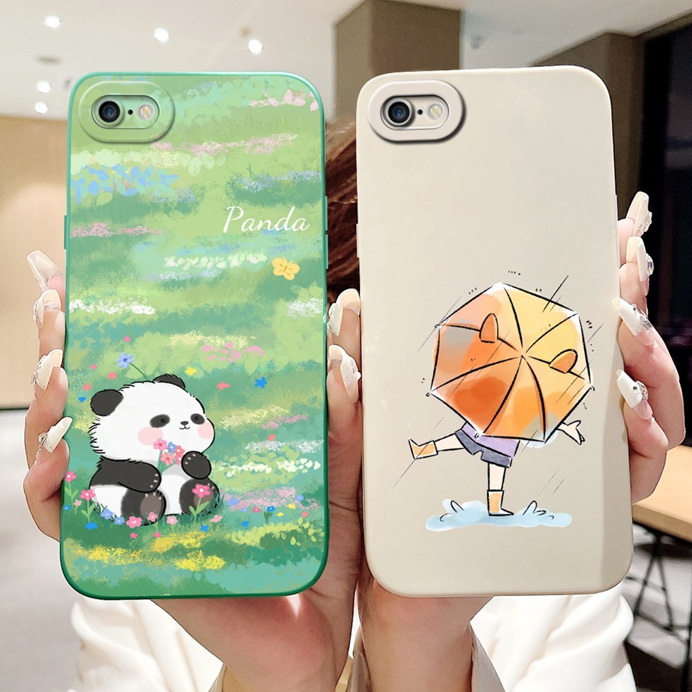 Dành Cho iPhone 6 6s 6plus Ốp Lưng Gấu Trúc Dễ Thương Thời Trang Thẩm Mỹ Ốp Lưng Cho iPhone A1549 A1633 A1522 Ốp lưng