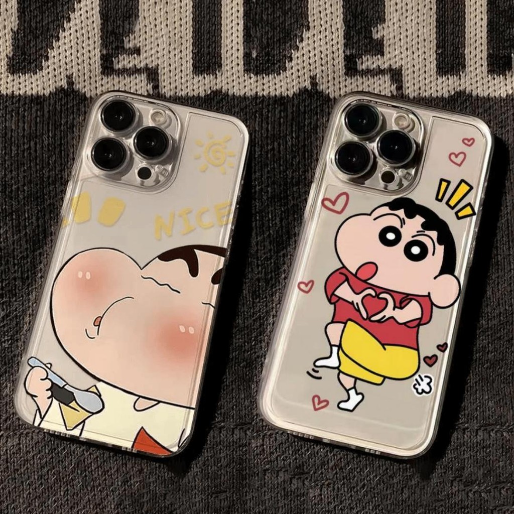 Ốp Lưng Điện Thoại Samsung Galaxy S24 S23 S22 S21 Plus Ultra S23FE S20FE S21FE J7 Prime A12 A03 A32 Dễ Thương Crayon Shinchan Anime Hoạt Hình Mềm Trong Suốt