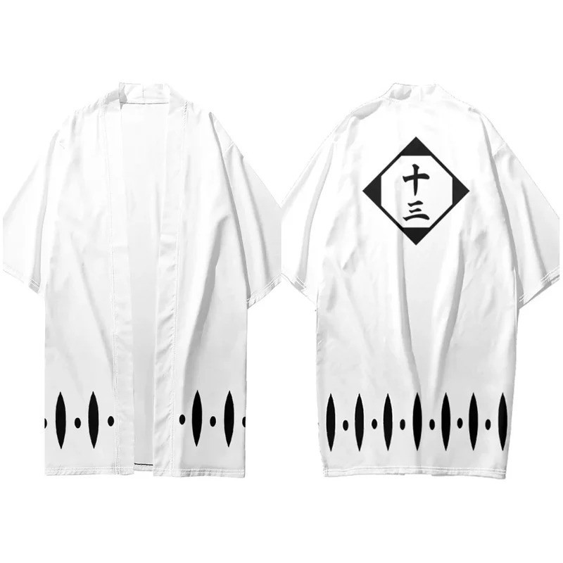 Squ3 Bleach Yamamoto Genryuusai Soi Fon Aizen Sousuke haori frock cardigan áo len kimono áo thun