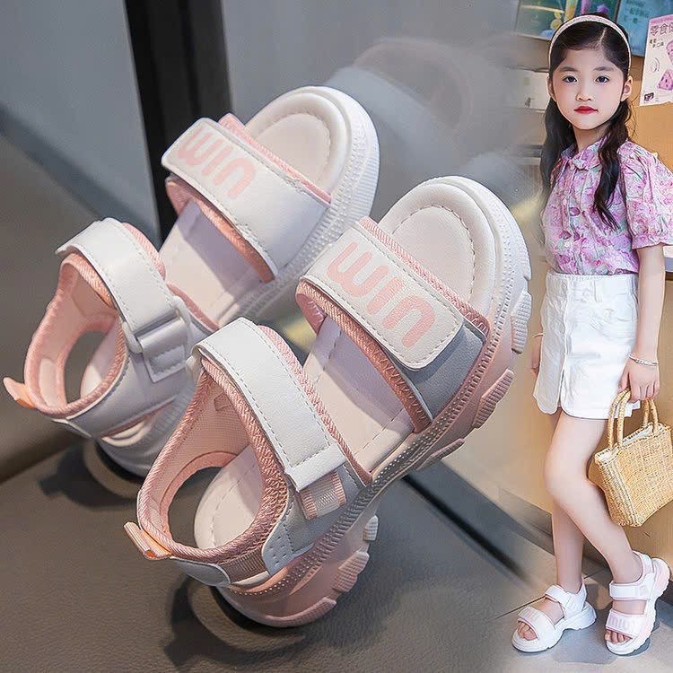 sandal bé gái dép cho bé đi học đi chơi chống trượt da PU mềm êm chân mẫu mới nhất năm size đại tím, hồng MIU QCCC XD136