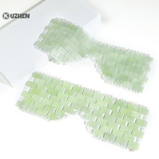 Kuzhen Mặt nạ đá ngọc bích mát lạnh thư giãn mắt, hỗ trợ ngủ sâu, dụng cụ chăm sóc mặt