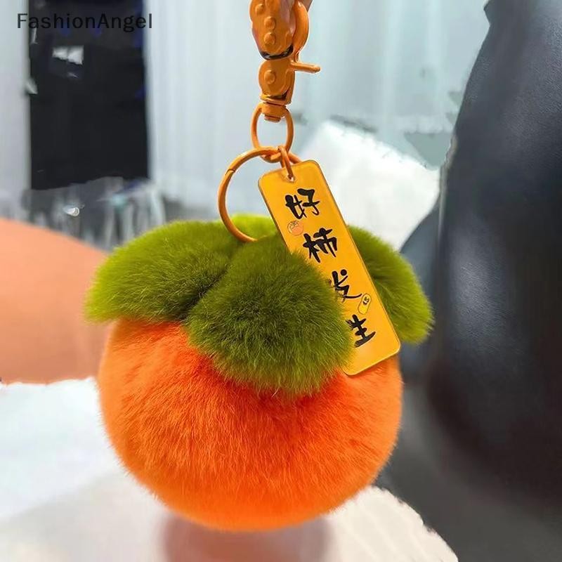 FashionAngel Mới Thật Tóc Dễ Thương May Mắn Hồng Móc Khóa Nữ Sang Trọng Rex Túi Xe Trang Trí Mặt Dây Chuyền Quà Tặng VN