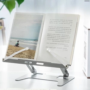 SA Giá đỡ đọc sách có kẹp trang Kim loại Giá đỡ sách giáo khoa Góc có thể điều chỉnh độ cao