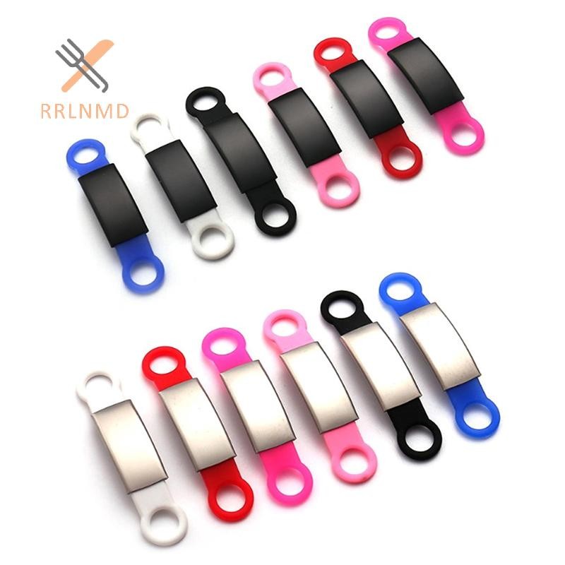 Rrlnmd Pet Dog Tag Silicone Thép không gỉ Dog ID Tag Khắc cổ chó Chống thất lạc Bảng tên thú cưng Thẻ chó mèo MỚI
