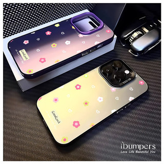 ibumpers Ốp Điện Thoại iPhone Thời Trang Dễ Thương Nhiều Màu Sắc Họa Tiết Trái Tim Họa Tiết Cho IPhone 16 15 14 12 13 11 Pro Max Ốp Lưng IMD Cứng Và Nhẵn