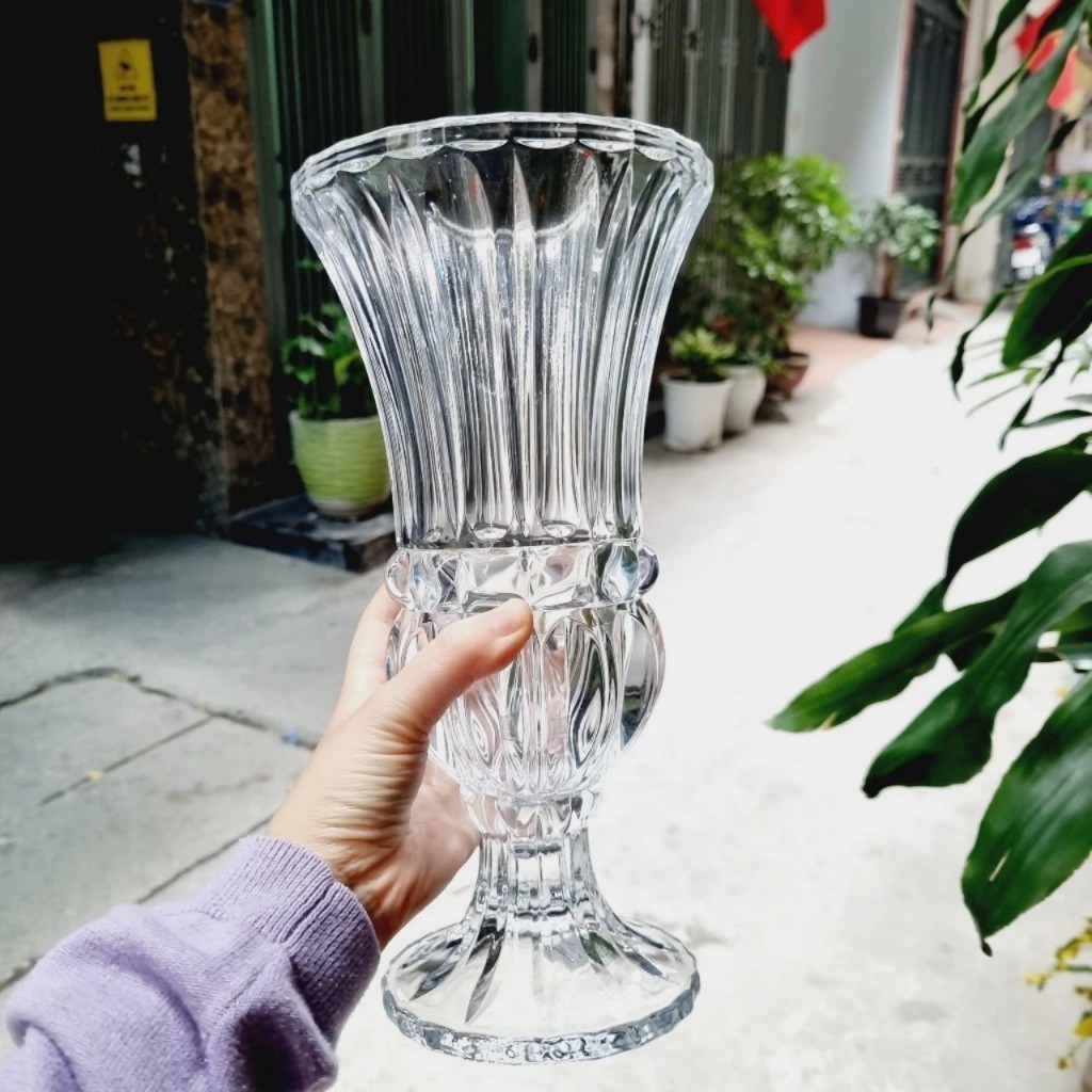 Lọ cắm hoa thuỷ tinh MÃ 131,25CM - 30CM - Bình thuỷ tinh trụ tròn loại dày dáng cao trong suốt cao cấp