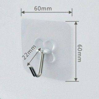 10 Móc dán tường siêu dính chịu lực siêu khủng - 10Móc treo tường silicon trong suốt