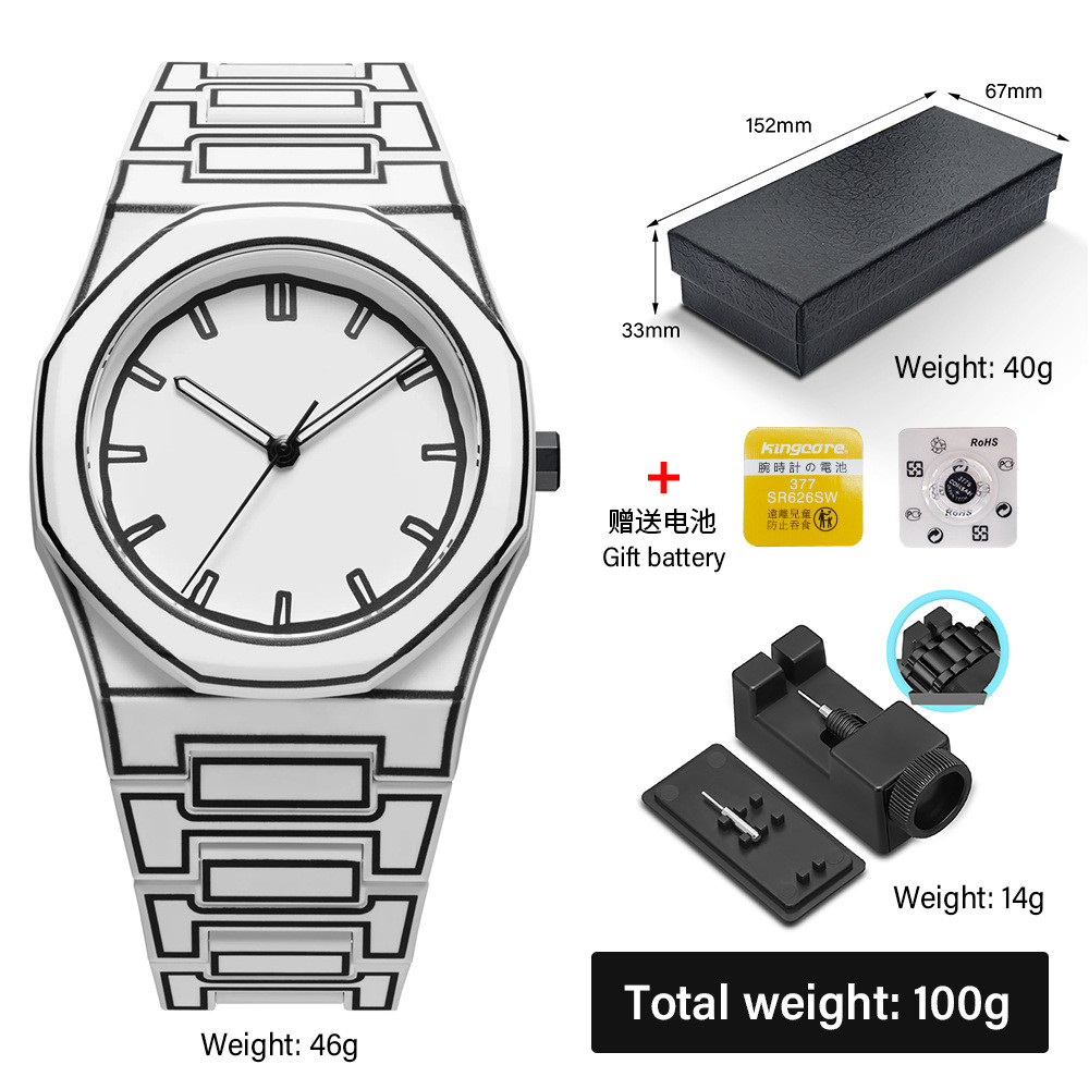Đồng hồ nam cao cấp chống thấm nước Đồng hồ thạch anh nam nhựa nổ