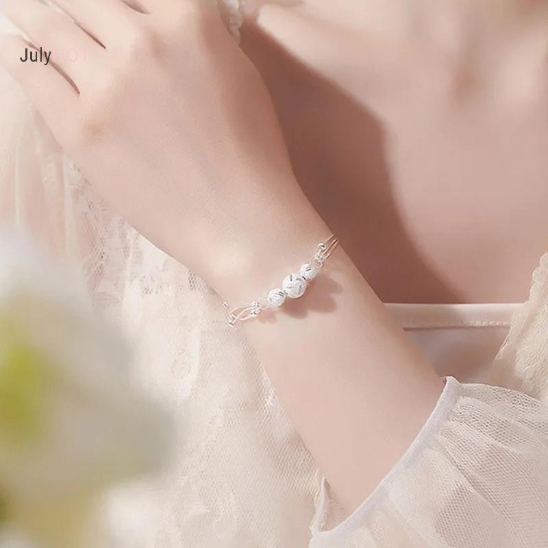 Julyhot Hạt May Mắn Nhiều Lớp Dây Xích Vòng Tay Nữ Thời Trang Tiệc Cưới Trang Sức Người Yêu Quà Tặng Massivedeals
