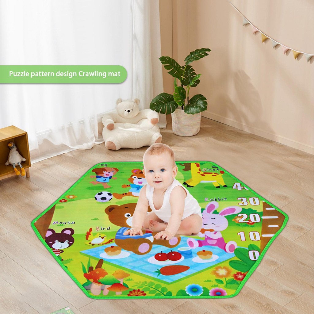Thảm tập bò cho bé Hình lục giác Thảm chơi đàn hồi giáo dục Thảm mềm mại chống thấm nước chống trượt cho bé Sản phẩm trẻ em để bò chơi wipqsvn