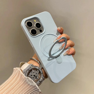 Ốp điện thoại di động giá đỡ từ tính bằng silicon lỏng sang trọng cho iPhone16 Pro Max 15 14 13 12 11 Pro Max Vỏ máy ảnh chống sốc Bảo vệ cảm giác da Ốp lưng mềm mại