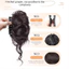 ESSENCEH Tóc Bun Móng Vuốt Kẹp, Tóc Xoăn Tổng Hợp Bun Đầu Tóc Giả, Nâu Tự Nhiên Đen Lông Tơ Tóc Nữ