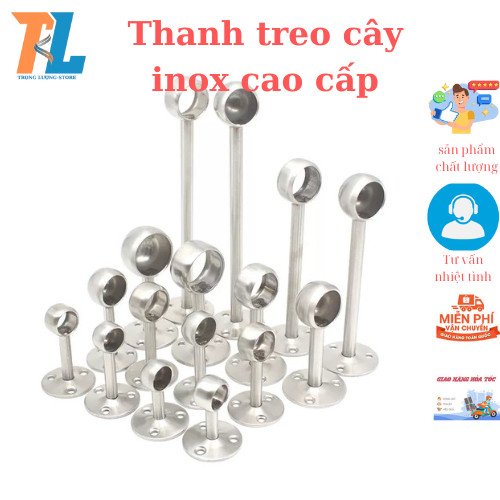 Giá đỡ thanh treo quần áo inox cao cấp ,pass đỡ thanh rèm cửa , mặt ...