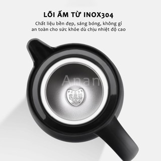 Ấm giữ nhiệt pha trà inox có lõi lọc 1000ml