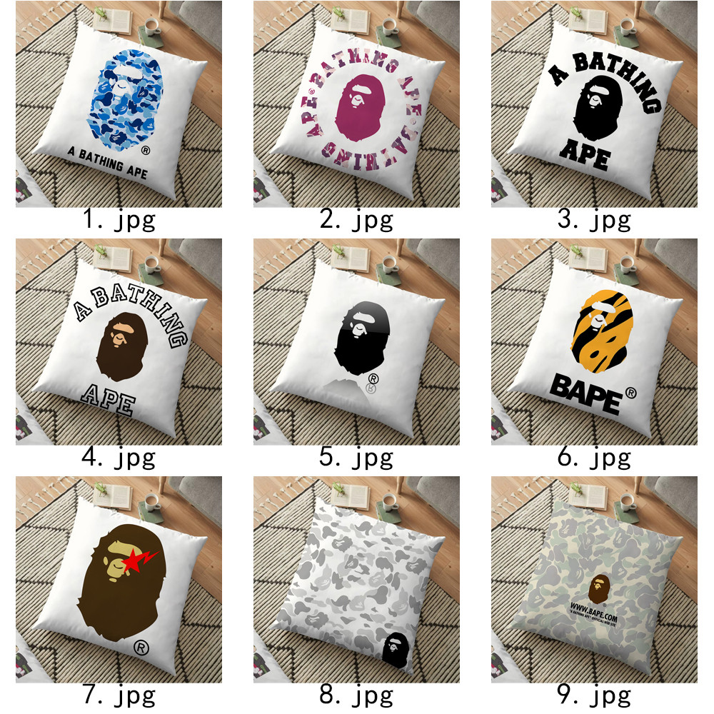 Vỏ gối Bape Ape Logo Throw Vỏ gối in một mặt (Không có lõi)