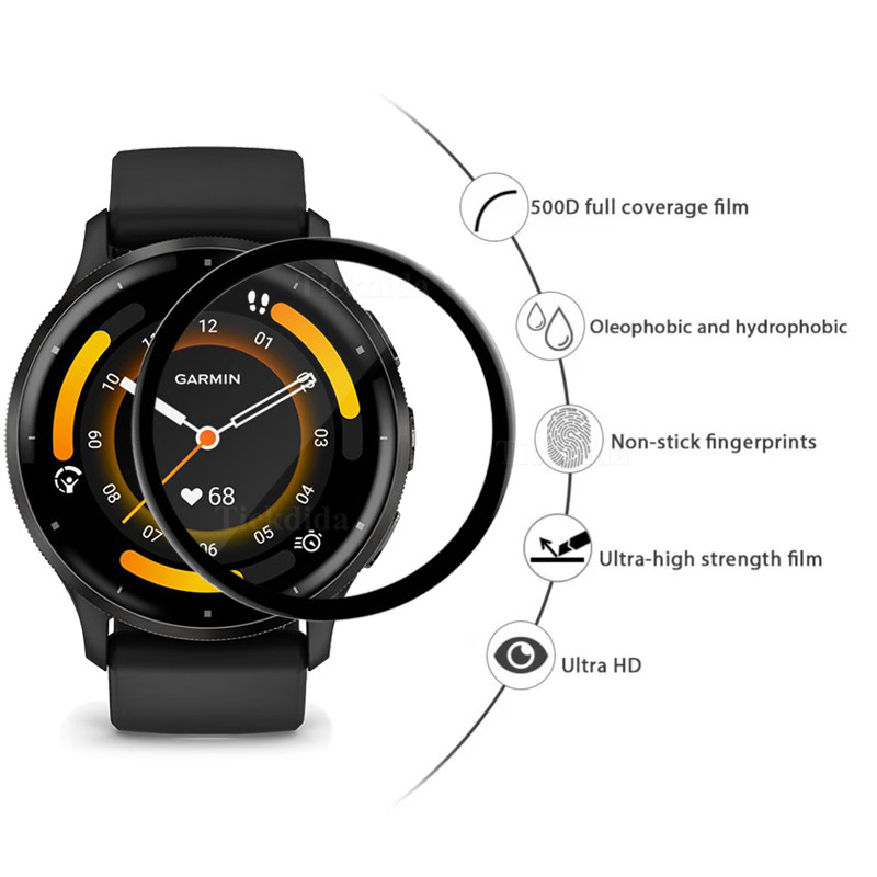 Garmin Venu3 Vivoactive6 1-3 Chiếc 900D HD Cong Kính Cường Lực Cho Garmin Vivoactive 6 5 4S 4 Venu SQ 2 Plus 3S 3 2S Chống Vân Tay Đồng Hồ Bảo Vệ Màn Hình