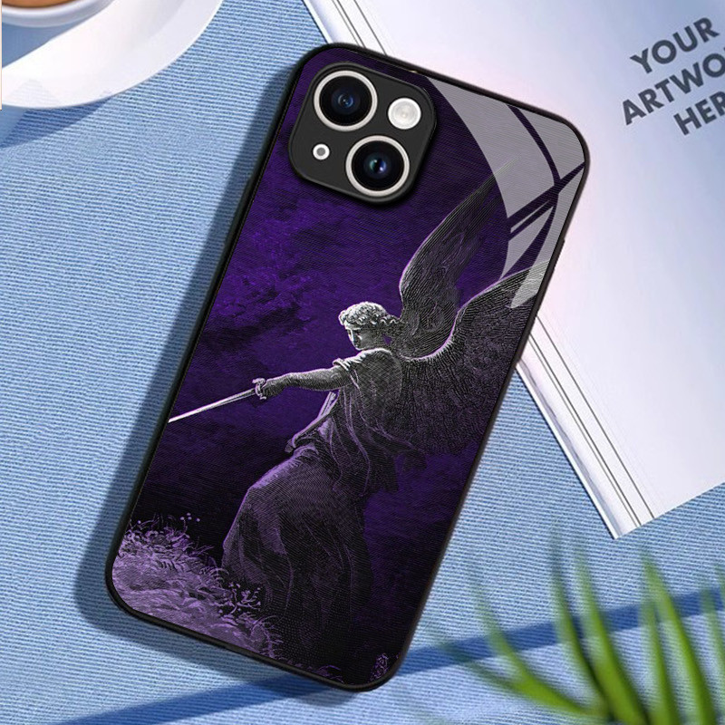 Ốp Điện Thoại Thủy Tinh St Michael The Archangel 03 Cho IPhone 16 15 14 13 12 11 Pro XR XS Max Plus Mini X XR 8 7 6s SE2 / 3