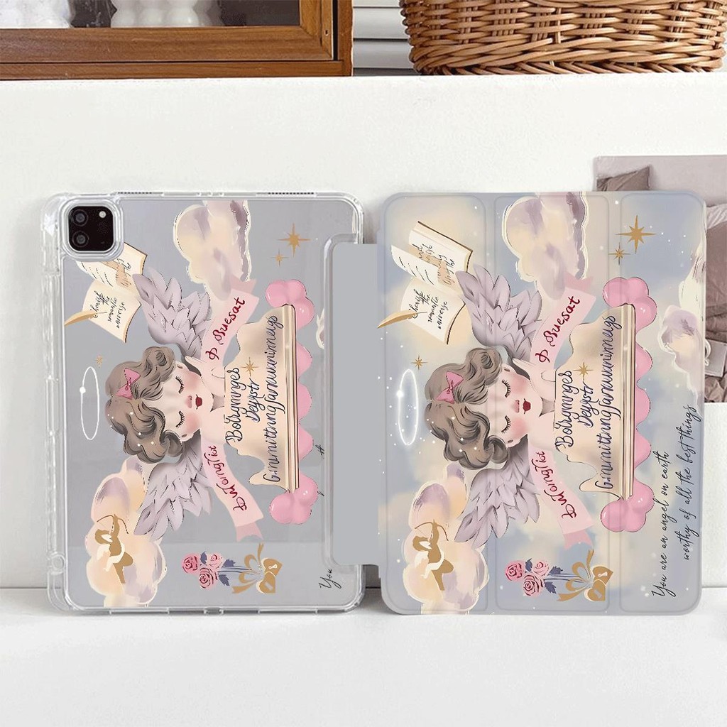 Ốp bảo vệ cho ipad 2024 air6 gen5 6 gen thế hệ thứ 10 pro12.9inch air4 5 gen7 8 9 2018 / 2017pro 2024 pro11 / 13 2025 gen11 A16 mini4 5 6 air7 air1 2 3 Vỏ máy tính bảng ba lần