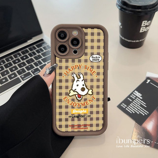 ibumpers Ốp Điện Thoại iPhone Dễ Thương Happy Puppy Họa Tiết Ốp Lưng Dày Dặn Silicon Mềm Chống Rơi Chống Sốc Cho IPhone 16 15 14 12 13 11 Pro Max IP 7 8 Plus X XS XR
