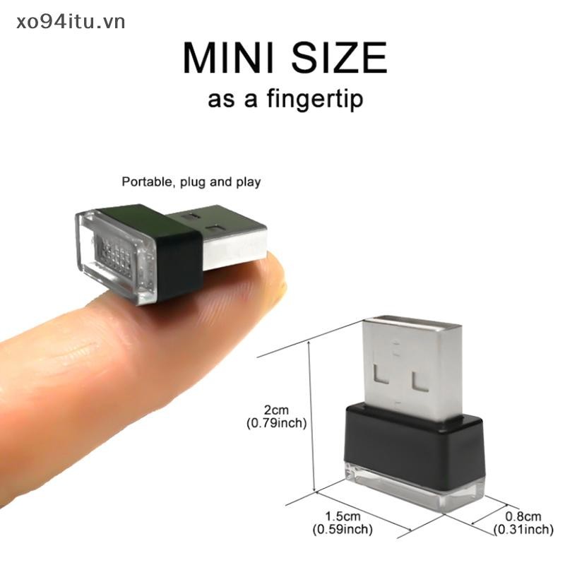 XOITU USB Bên Trong Đèn LED Ô Tô Tự Động Nội Thất Không Khí Đèn Trang Trí Đèn Chiếu Sáng PC Tự Động Nhiều Màu Sắc Ánh Sáng Nội Thất Ô Tô VN