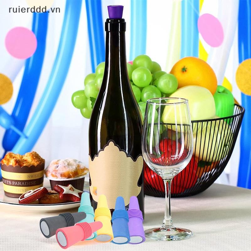 # ruierdd # Nút chai rượu vang silicon Phụ kiện rượu Whisky Bia chống rò rỉ Champagne Gần hơn Nút chai rượu vang Nắp đậy Thanh bếp Dụng cụ.