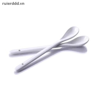 # ruierdd # 5 Chiếc Thìa Sứ Nhà Bếp Trà Gốm Cà Phê Đường Món Tráng Miệng Thìa Mới Nguyên Chất Trắng Flatware.