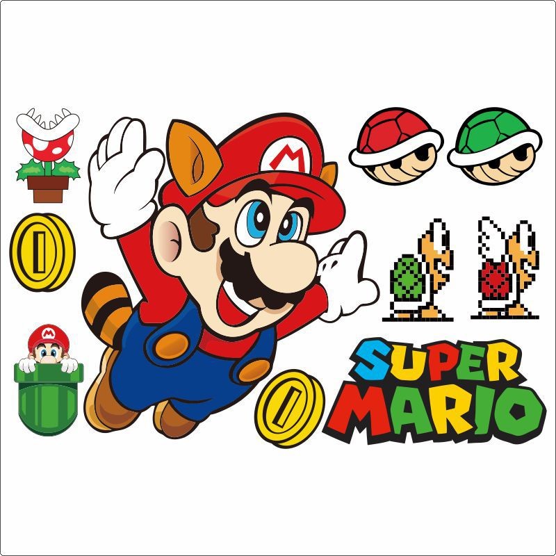 Nhãn dán Mario, Louis chống thấm nước cho xe máy, tường, tủ lạnh LXJT
