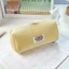 Đơn giản vải nhung hoạt hình nhỏ Hộp đựng bút chì bánh mì Macaron Niche Túi văn phòng phẩm sinh viên có giá trị cao có lớp xen kẽ