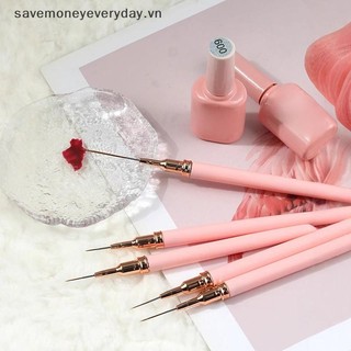 [savemoneyeveryday] Bộ 5 cọ vẽ móng tay nghệ thuật Bộ cọ móng tay Gel UV Bộ dụng cụ vẽ móng tay Sọc kiểu Pháp Vẽ bút hoa Dụng cụ làm móng tay [vn]