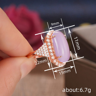 Châu Âu Mỹ ins Phong Cách Mới Nhẫn Zircon Tím Nữ